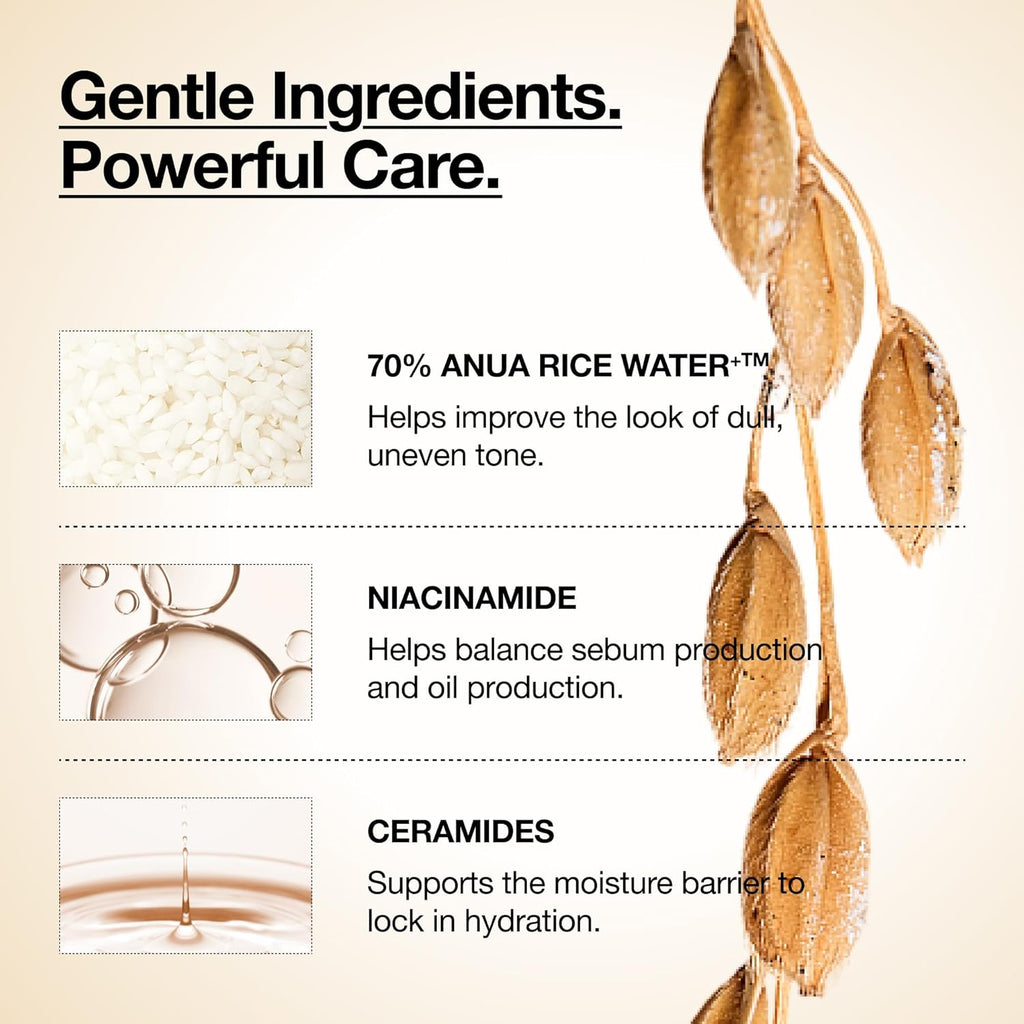 تونر الحليب المضيء Anua Rice 70 Glow - 250 مل
