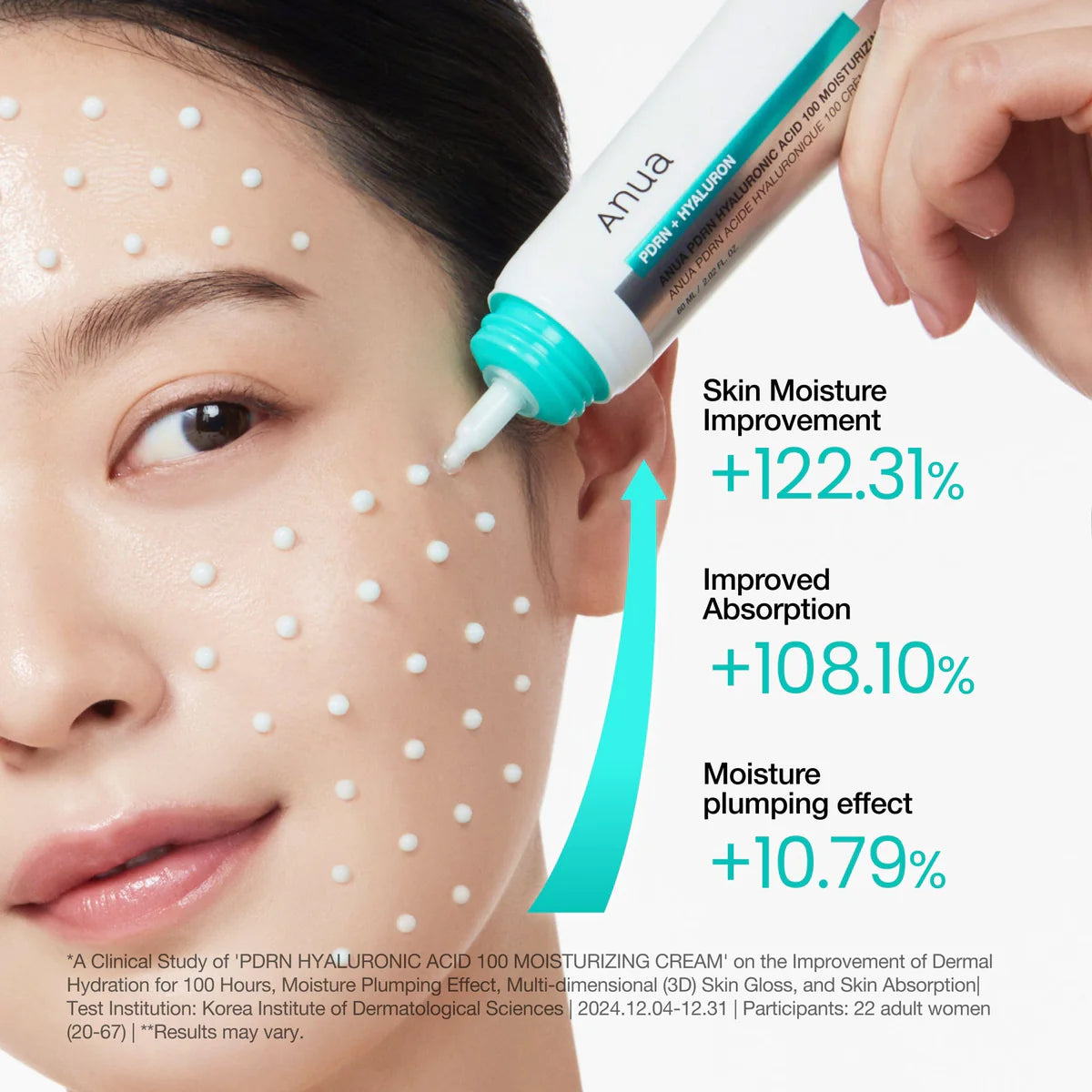 Anua PDRN Hyaluronic Acid 100 Moisturizing Cream - 60ml